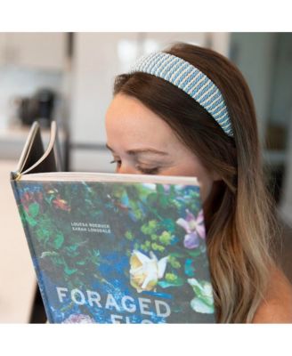 Women's Classic Padded Rope Headband - Blue White