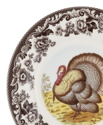 Woodland Turkey Dinner Plates, Set of 4