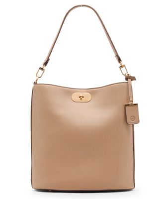 Small Oval Top Handle Bucket Bag