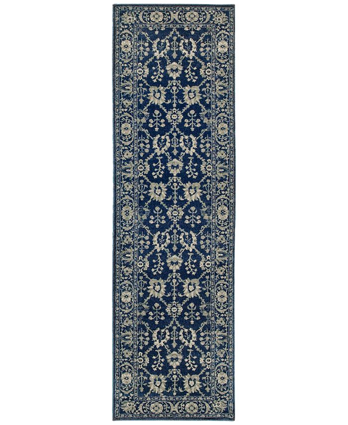JHB Design Tidewater Fortune Navy/Grey Area Rugs Macy's