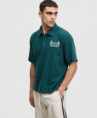 Men's Relaxed-Fit Textured Polo Shirt