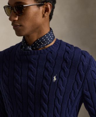 Men's Cable-Knit Cotton Sweater