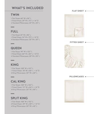 Satin Luxury 6-Pc. Sheet Set, Cal King