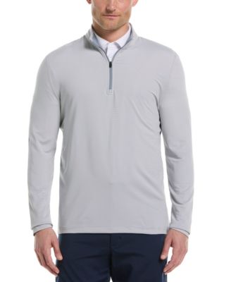 Men's Feeder Stripe Mock-Neck Golf Shirt