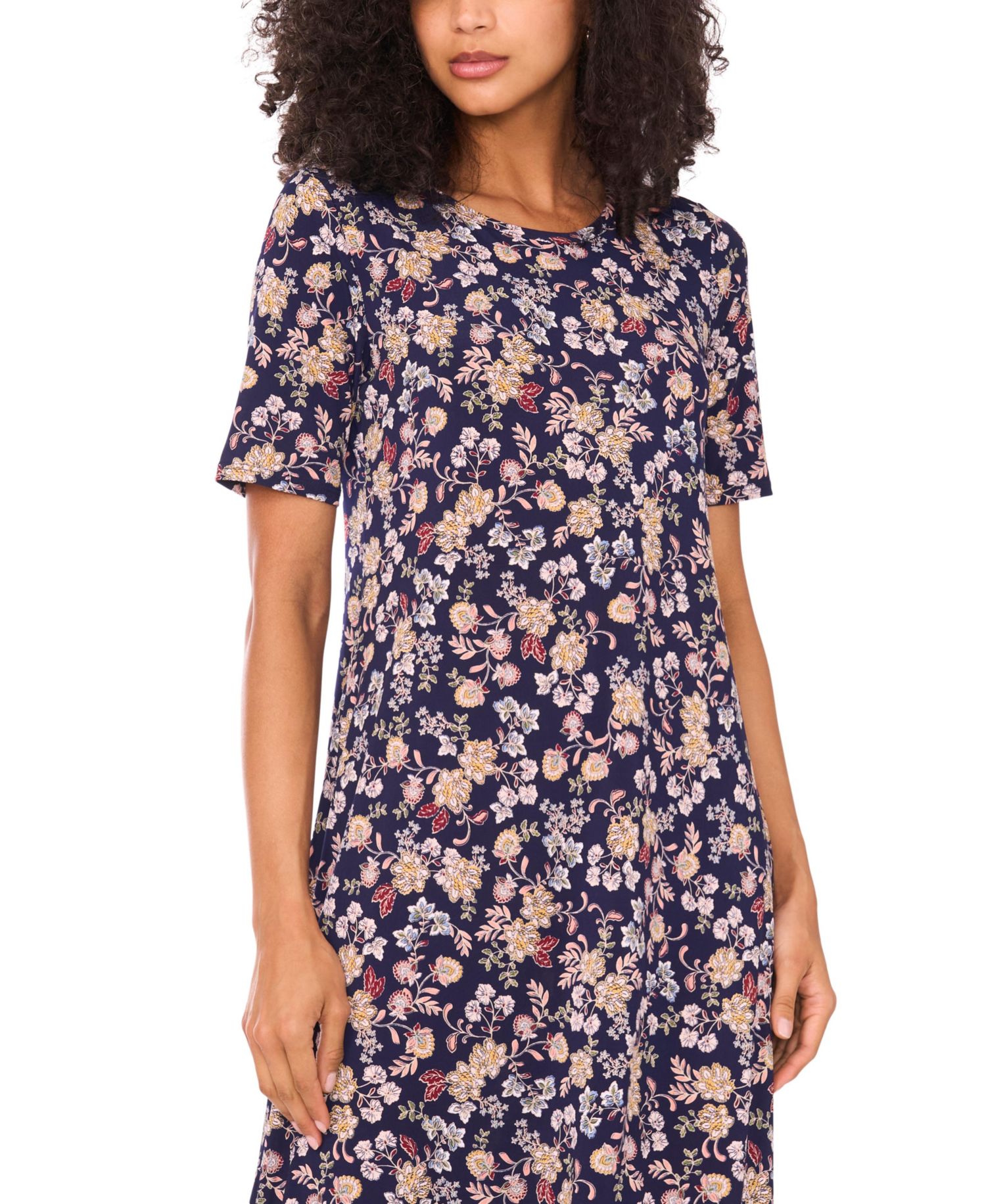Women's Crew Neck Short-Sleeve Dress
