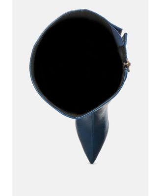 Womens Uptown Pointed Mid Heel Calf Boots