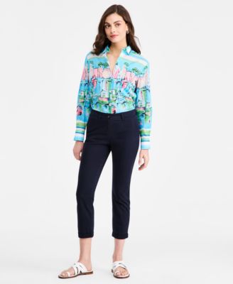 Jeans Women's Montauk Solid Cuffed Chino Pants