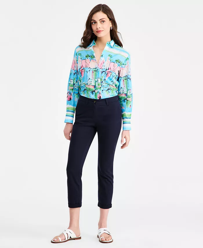 Women's Montauk Solid Cuffed Chino Pants - thumbnail 6