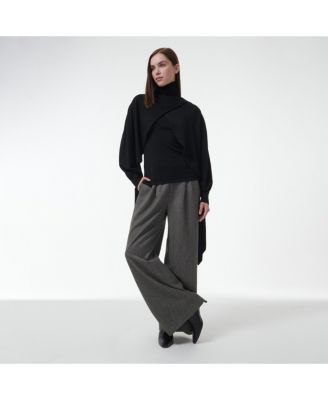 Women's Layered Butterfly Sleeve Knitted Sweater