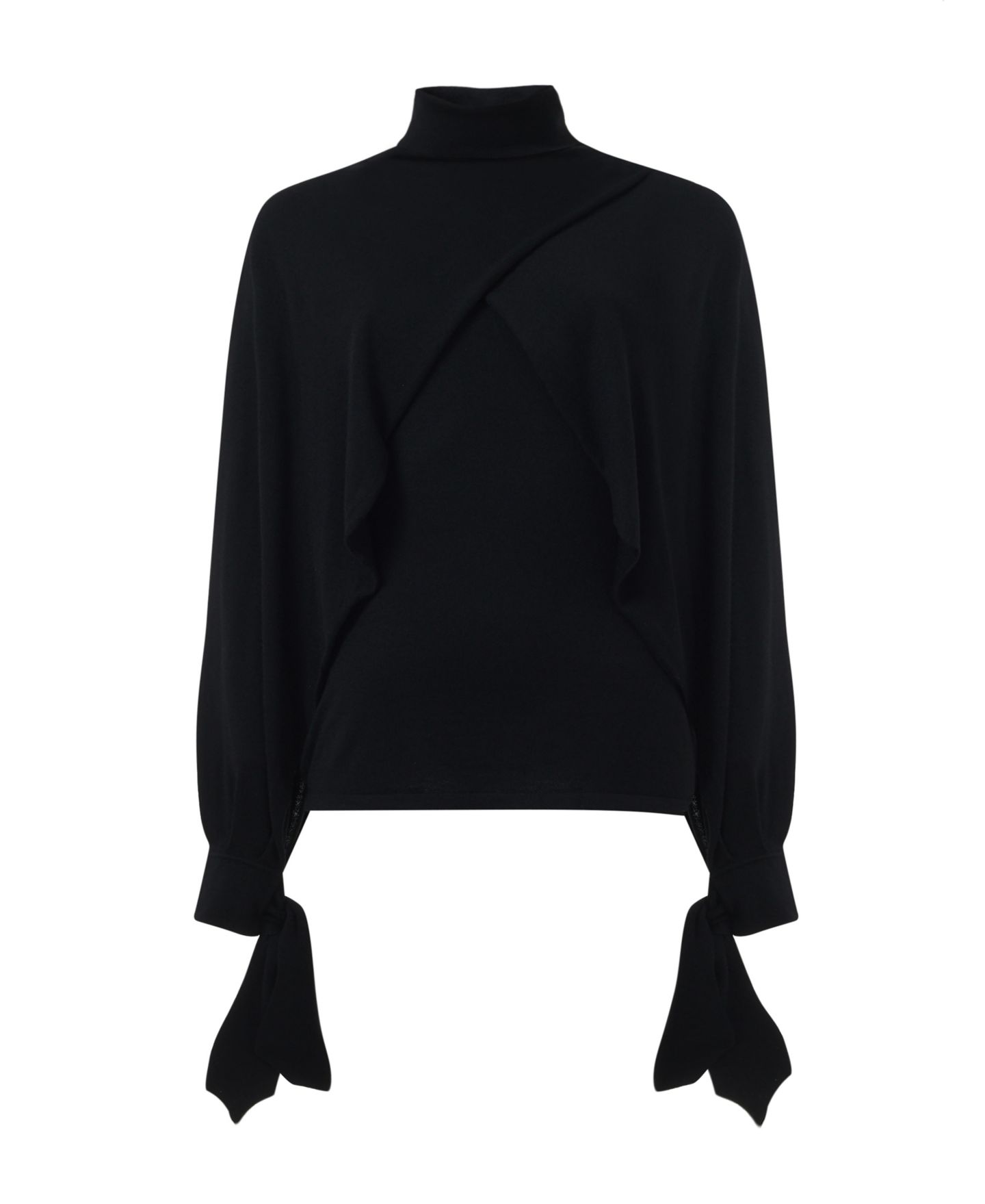 Женский свитер Leem Layered Butterfly Sleeve Knitted, цвет: Чёрный — фото 6