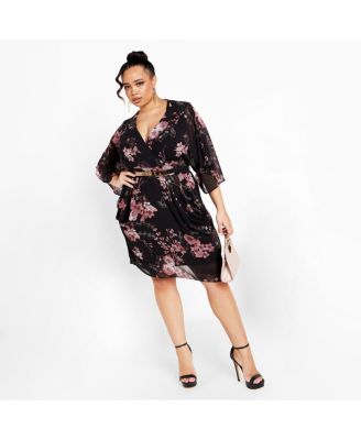 Women's Bold Blossom Wrap Dress