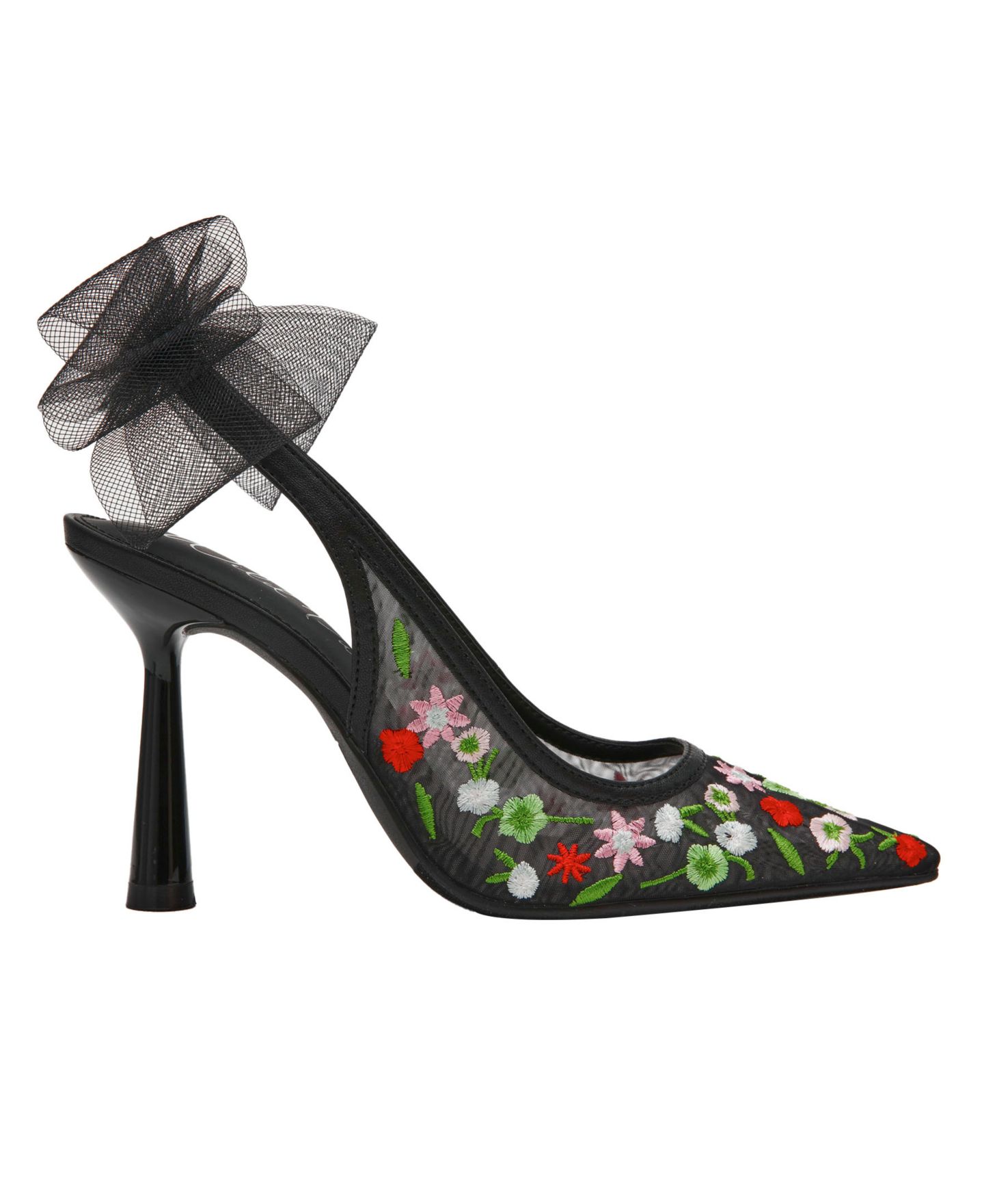 Женские туфли Wild Pair Anaiis Mesh Slingback Pumps, цвет: Чёрный с принтом сетчатый — фото 2