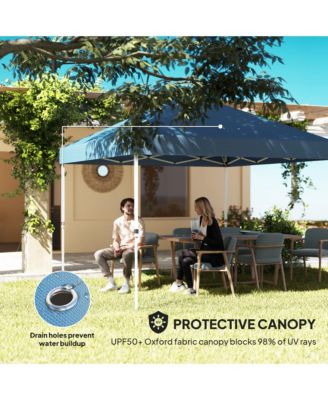 10' x 10' Pop Up Canopy Tent with Sidewall, UPF50+, Sea