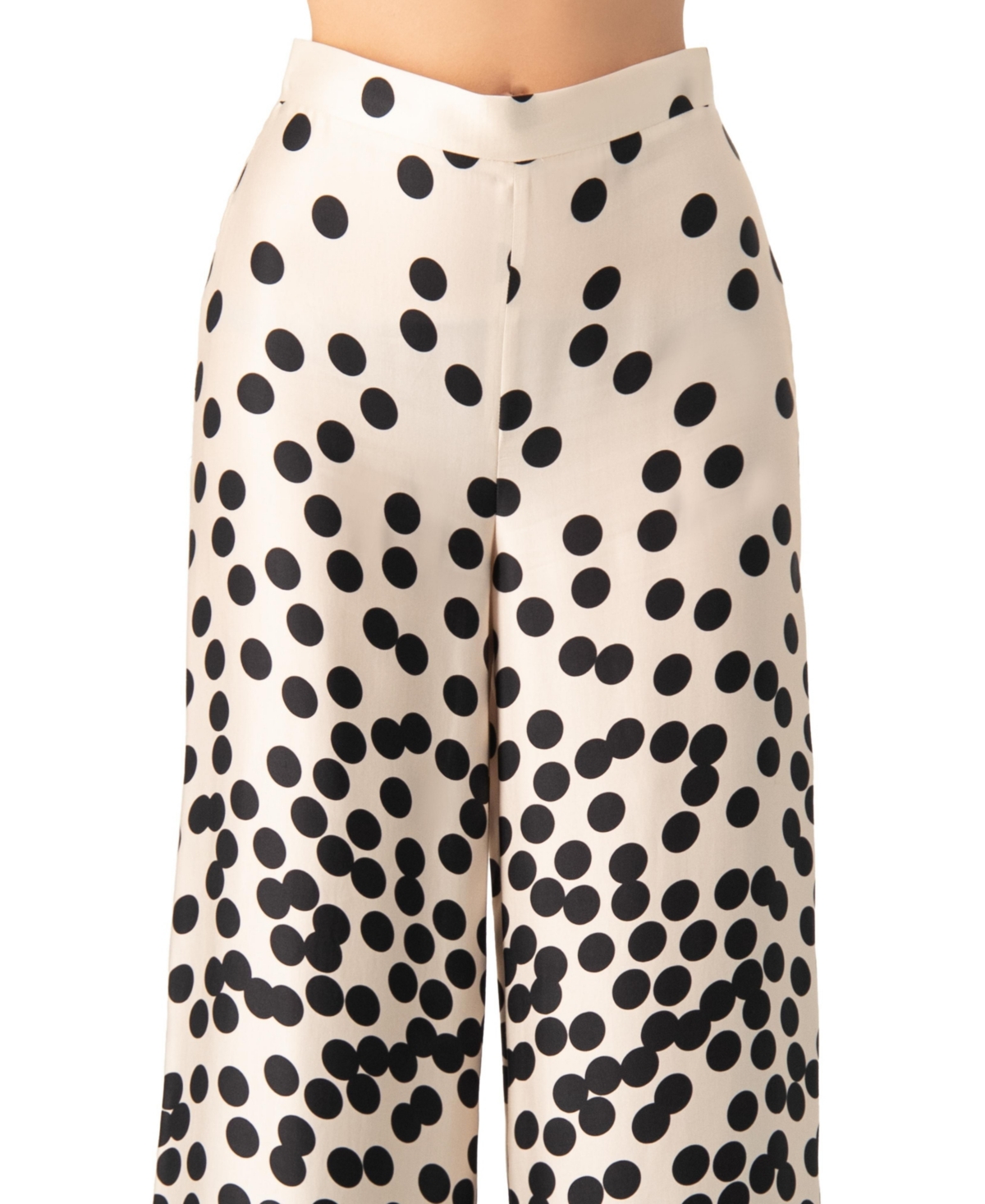 Ivonne Women's Wide-Leg Polka Dot Palazzo Trousers