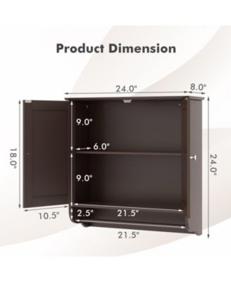 Wall-Mount Bathroom Medicine Cabinet with Storage and Towel Bar