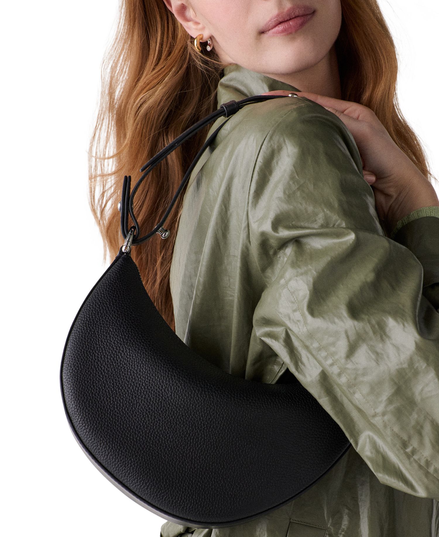 Duo Small Pebble Leather Crossbody Bag
