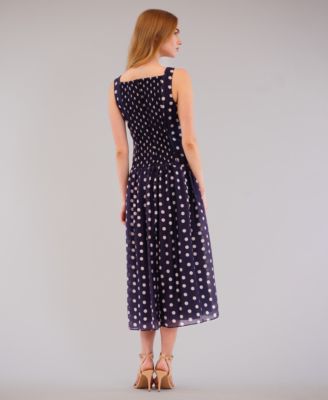 Women's Sleeveless Square Neck Midi Dress