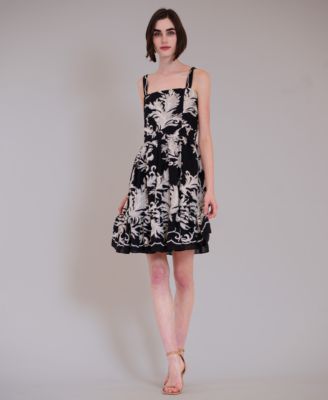 Women's Sleeveless Square Neck Short Dress