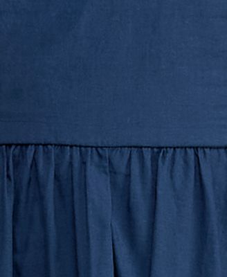 Juniors' Embroidered Sweetheart Neck Midi Dress