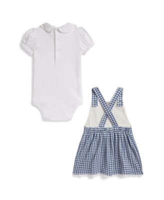 Baby Girls' Cotton Bodysuit and Gingham Dress, 2-Piece Set