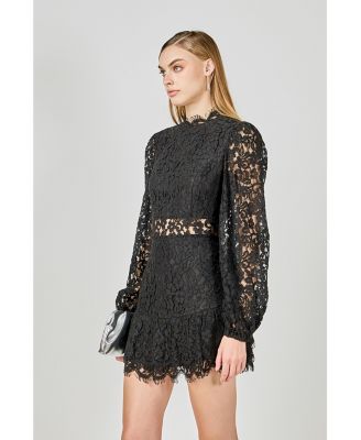 Women's Laced Cutout Mini Dress