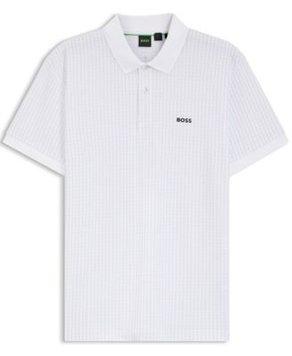 Men's Cotton-Piqu&eacute; All-Over Print Polo Shirt