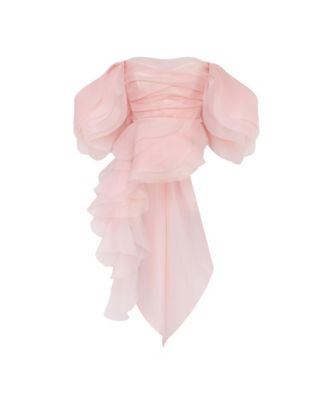 Womens Dreamy off-shoulder blouse with meringue flounces