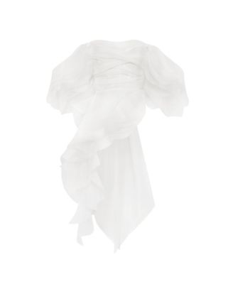 Womens Dreamy off-shoulder blouse with meringue flounces