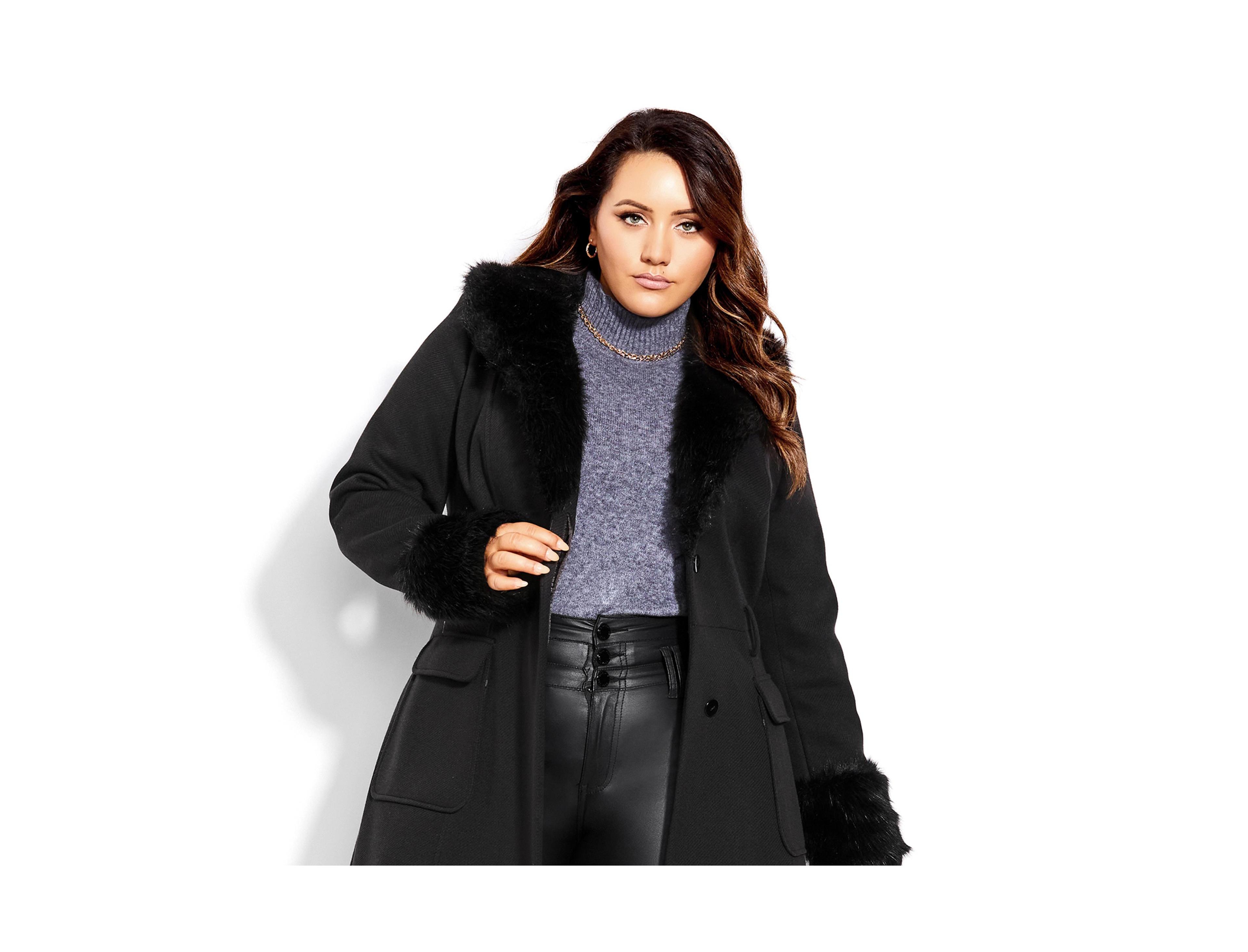 City Chic Women's Make Me Blush Coat