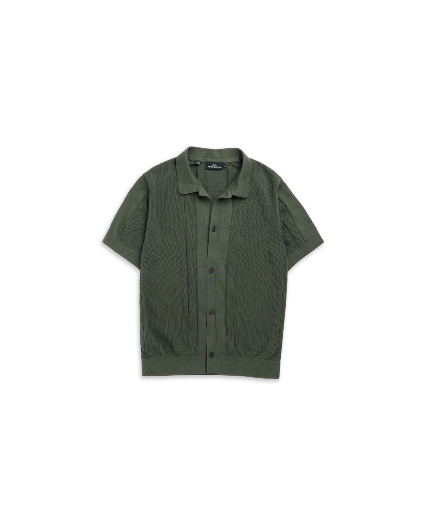 Мужское поло Rodd & Gunn Cobb River Knit Polo Shirt, цвет: Тёмно-зелёный — фото 6