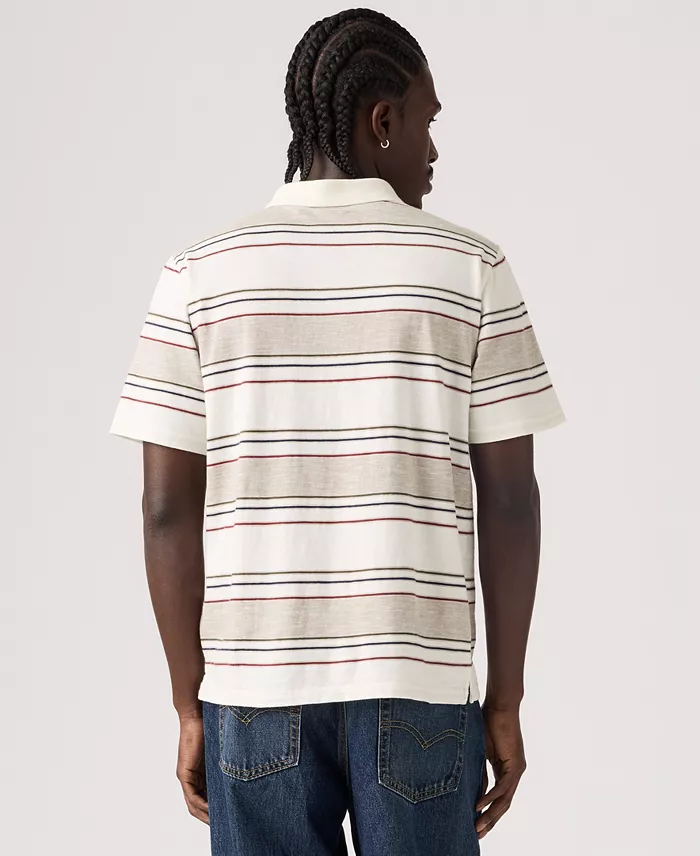 Men's Merritt Striped Collared Polo Shirt - thumbnail 4