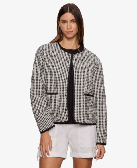 Женские куртки Sanctuary Women's Quilted Button-Front Crew Neck Jacket