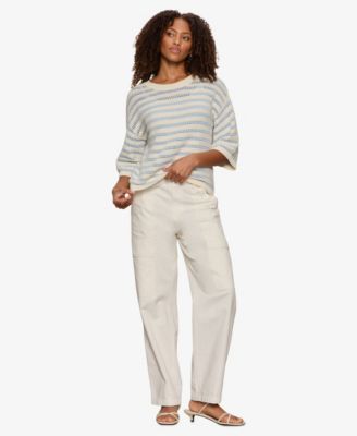 Women's Elle Bell-Sleeve Crew Neck Sweater T-Shirt