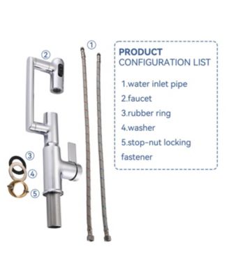 Kitchen Faucet with Pull Down Sprayer, High Arc 360&deg; Swivel Brushed Nickel, 3-Mode Spray Head, for Farmhouse Modern Laundry Rv Bar