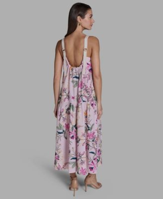 Women's Commuter Printed Scoop Neck Maxi Dress