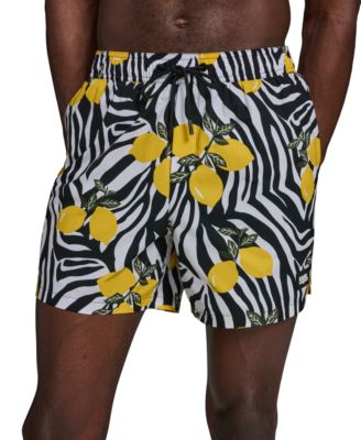 Men's Regular-Fit Quick-Dry 5" Swim Trunks with Boxer Brief Liner