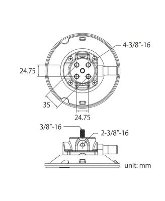 4.5" Metal Suction Cup with 3/8"-16 Thread