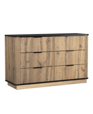 Modern Multi-Functional Six-Drawer MDF Cabinet