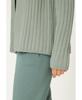 Women's Rib Knit Open Front Cardigan