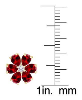 2-Piece Garnet (3.93 ct. t.w.) & Amethyst (3.90 ct. t.w.) Flower Earring and Necklace Set