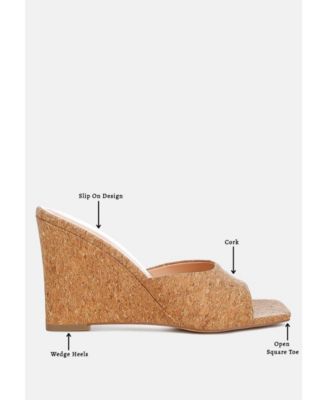Womens Shiloy Cork Wedge Sandals