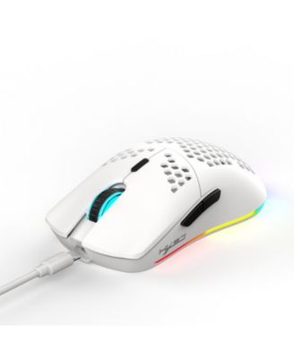 Honeycomb Hollow Wireless Gaming Mouse - Tri-Mode Wireless Mouse,Wired/2.4G/BT5.3 & 5 Adjustable DPI 800-3600, RGB Backlit,