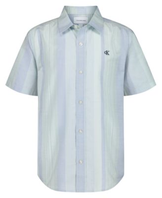 Boys' 8-20 Vertical Stripe Short-Sleeve Woven Shirt