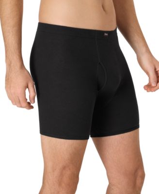 Men's Ultimate Solid Cotton Boxer Briefs, 4-Pack