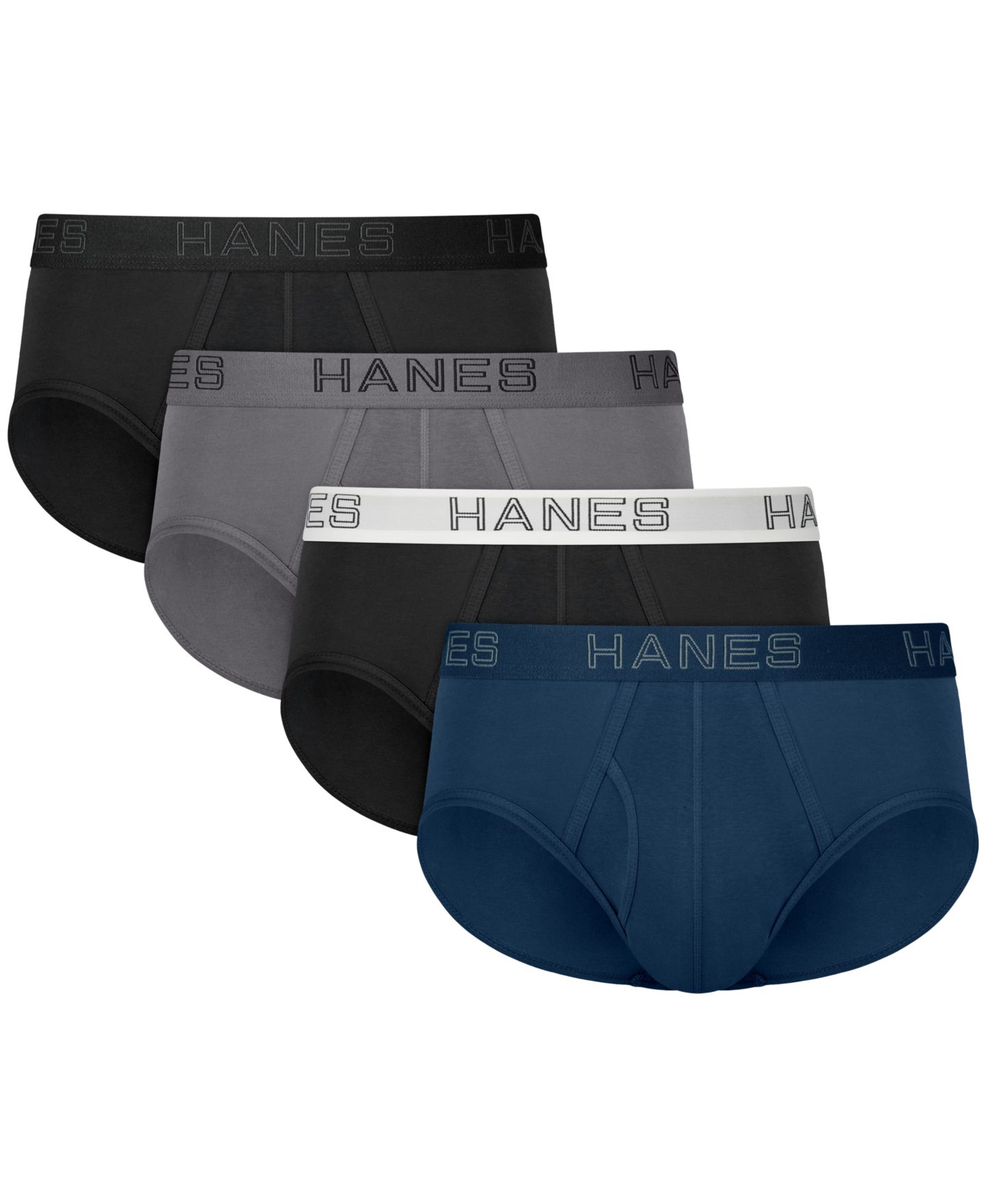 Трусы-брифы Ultimate для мужчин, хлопок, стрейч, 4 шт. — Hanes, цвет: Assorted Colors — фото 1