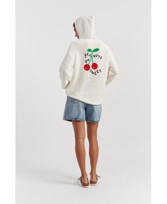 Women's Cotton Snoopy Crochet Hoodie