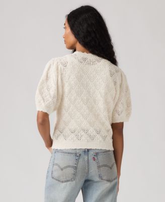 Women's Pauline Pointelle Short-Sleeve Cardigan