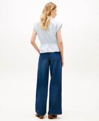 Women's Smocked Waist Shirt