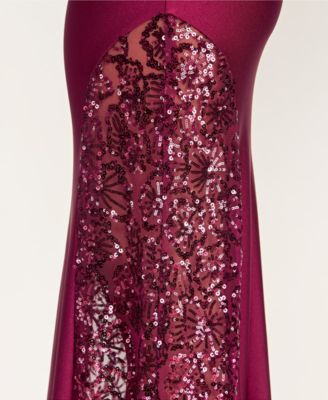 Juniors' Cowl Neck Gown