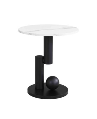 Modern Nesting Coffee Table Set of 2 - Oval and Round Table Set